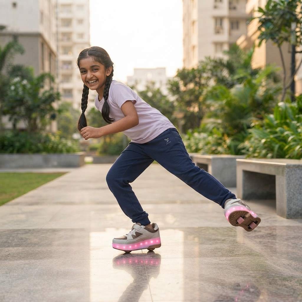 Roller Skates Shoes for Boys and Girls - 2-in-1 Skate Shoes and Sneakers for Kids Fun and Stylish