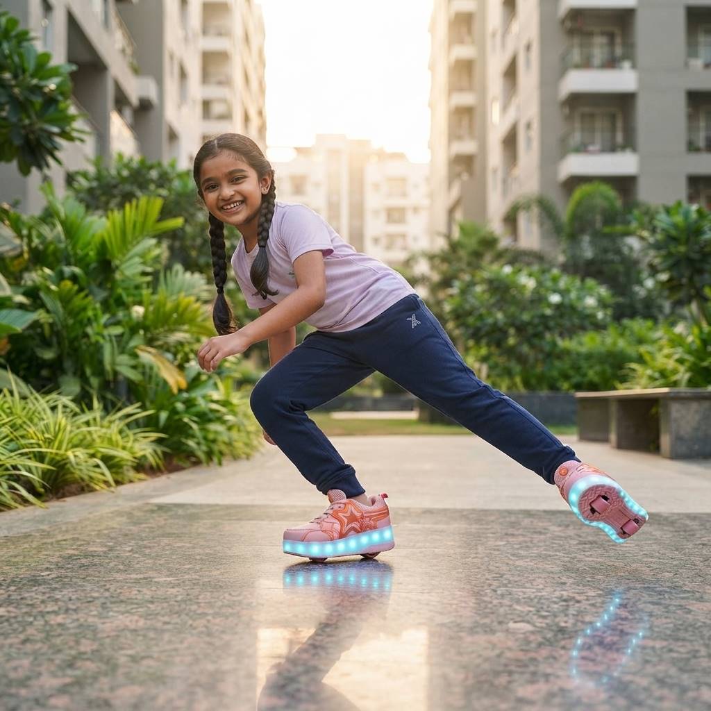 Wheely Roller Skates Shoes for Boys and Girls - 2-in-1 Skate Shoes and Sneakers for Kids Fun and Stylish