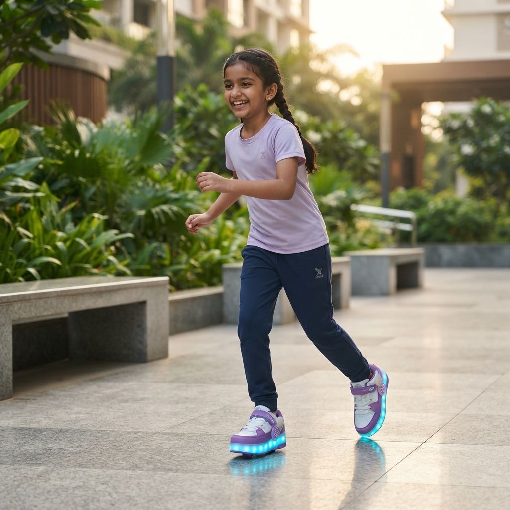 Wheely Roller Skates Shoes for Boys and Girls - 2-in-1 Skate Shoes and Sneakers for Kids Fun and Stylish