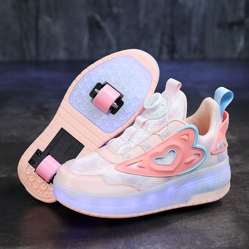 Wheely Pink Roller skate shoes for kids.