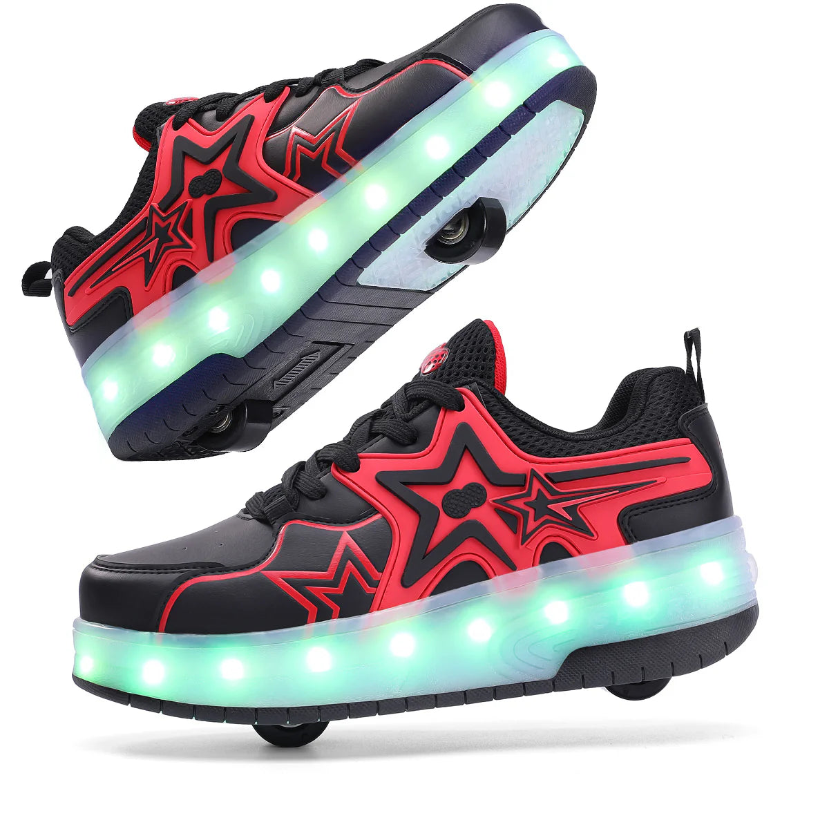 Wheely Roller Skates Shoes for Boys and Girls - 2-in-1 Skate Shoes and Sneakers for Kids Fun and Stylish