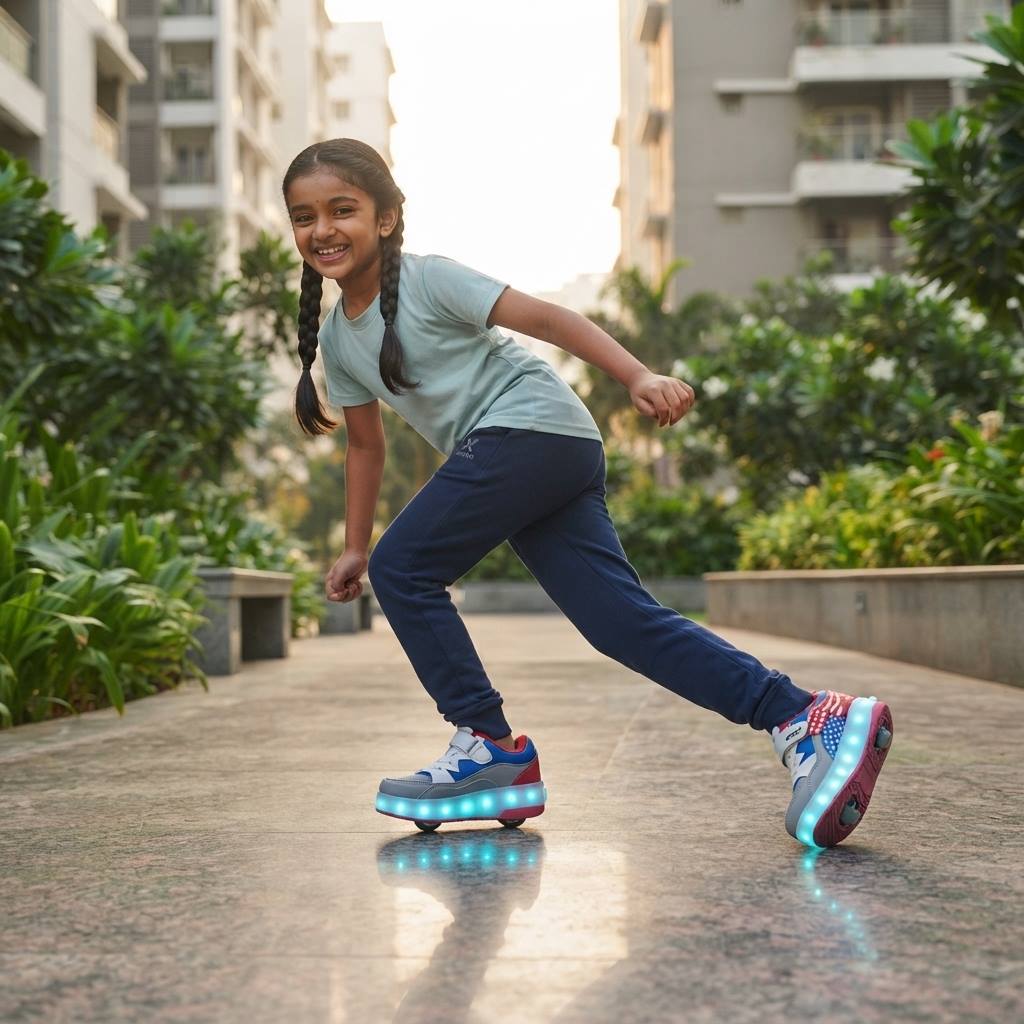 Roller Skates Shoes for Boys and Girls - 2-in-1 Skate Shoes and Sneakers for Kids Fun and Stylish