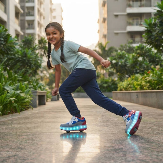 Roller Skates Shoes for Boys and Girls - 2-in-1 Skate Shoes and Sneakers for Kids Fun and Stylish