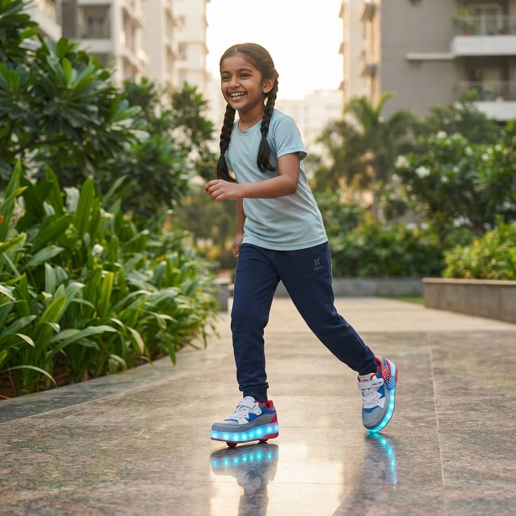 Roller Skates Shoes for Boys and Girls - 2-in-1 Skate Shoes and Sneakers for Kids Fun and Stylish