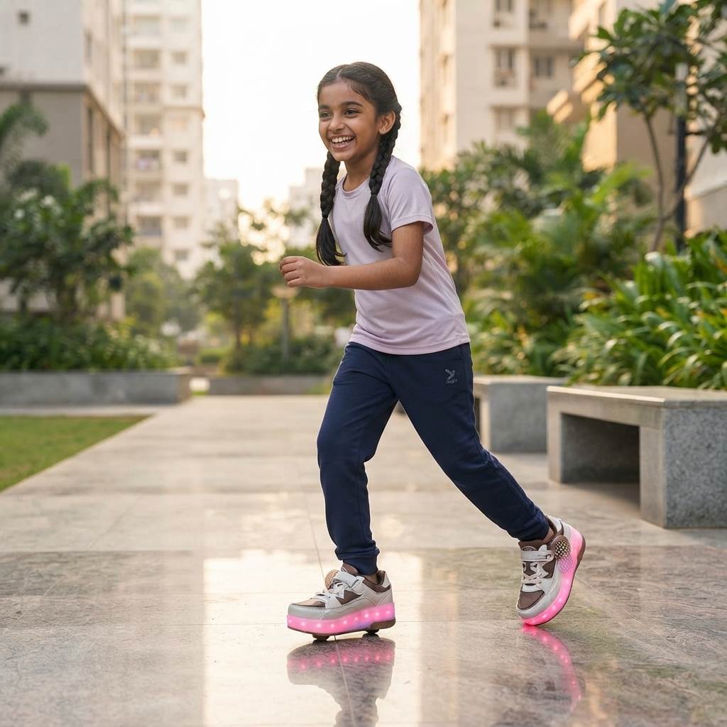 Roller Skates Shoes for Boys and Girls - 2-in-1 Skate Shoes and Sneakers for Kids Fun and Stylish