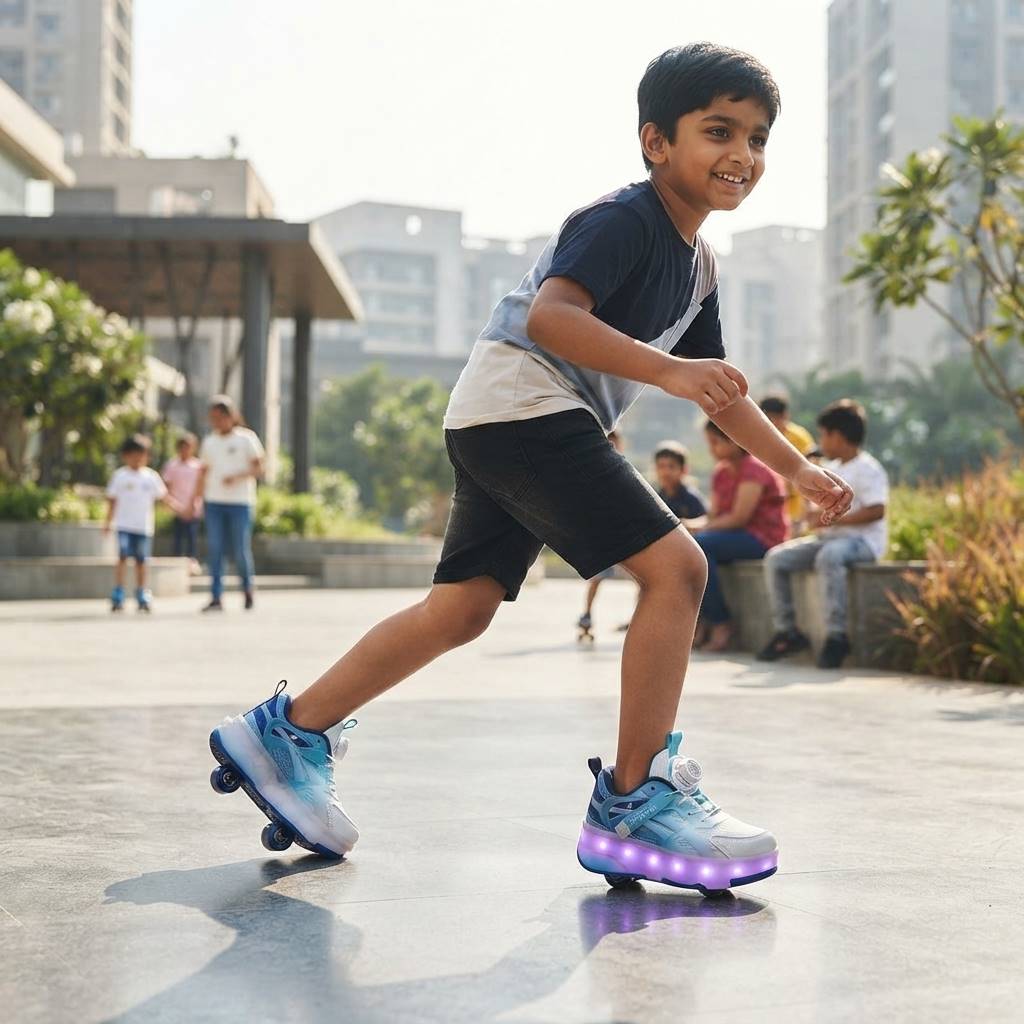 Wheely Sky Blue Roller Skate For kids.