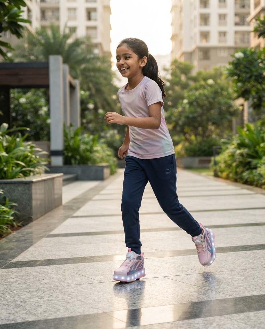 Wheely Roller Skates Shoes for Boys and Girls - 2-in-1 Skate Shoes and Sneakers for Kids Fun and Stylish