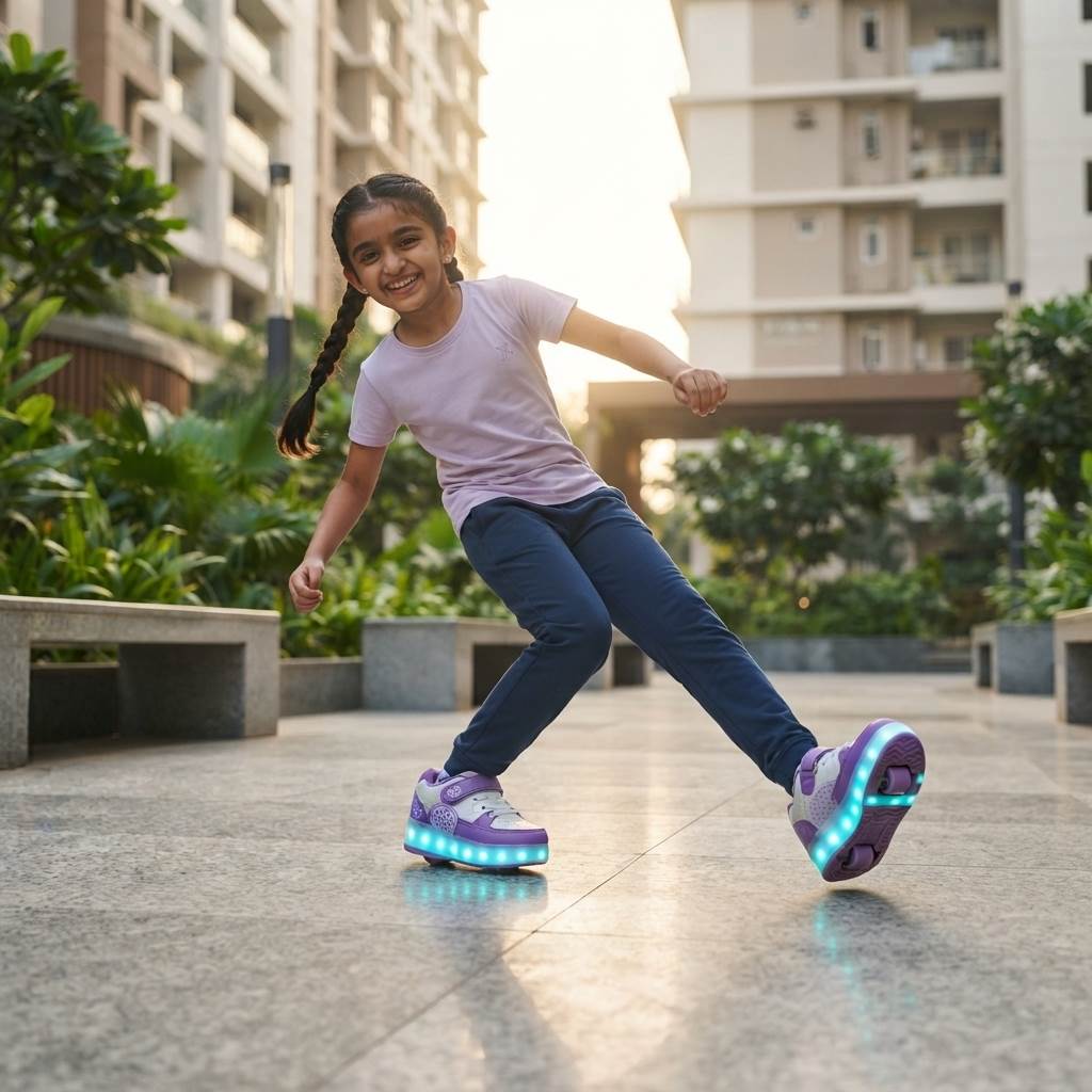 Wheely Roller Skates Shoes for Boys and Girls - 2-in-1 Skate Shoes and Sneakers for Kids Fun and Stylish