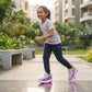 Wheely Pink Roller skate shoes for kids.