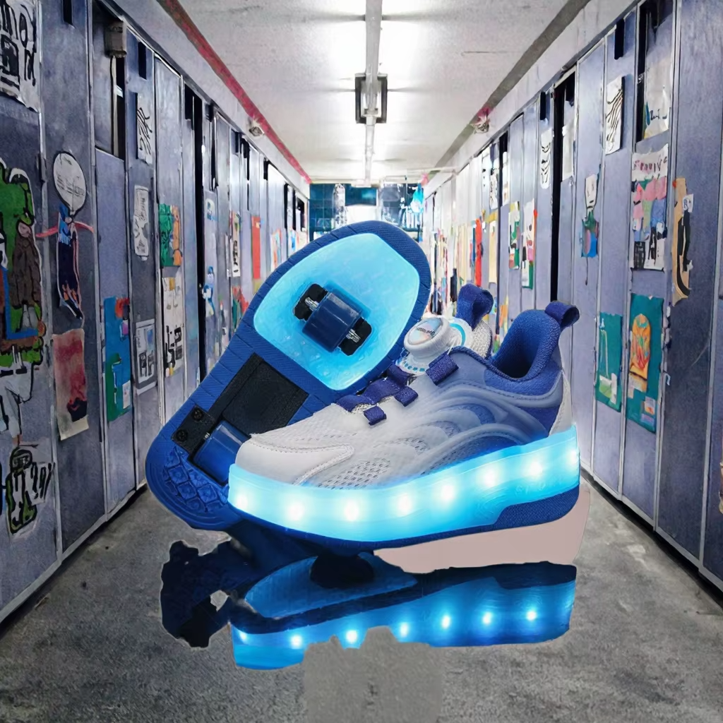 Wheely Roller Skates Shoes for Boys and Girls - 2-in-1 Skate Shoes and Sneakers for Kids Fun and Stylish
