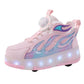 Wheely Roller Skates Shoes for Boys and Girls - 2-in-1 Skate Shoes and Sneakers for Kids Fun and Stylish