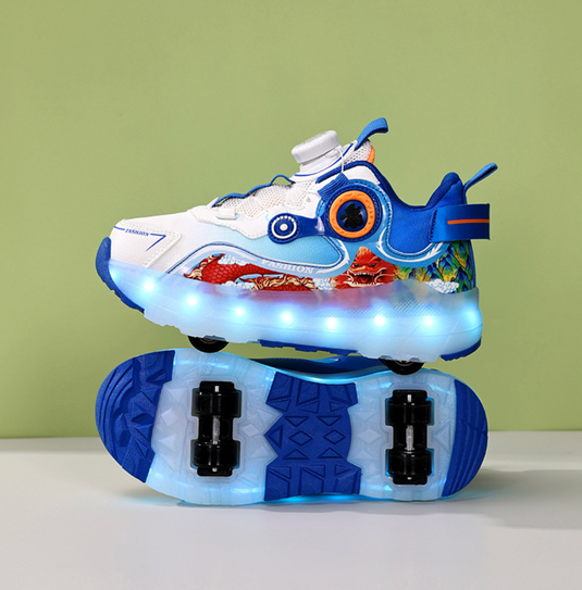 Wheely RED Roller skate shoes for kids.