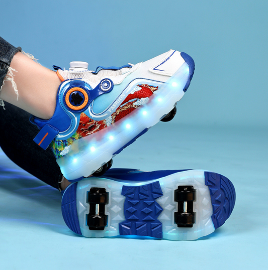 Wheely RED Roller skate shoes for kids.