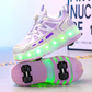 Wheely PINK Roller skate shoes for kids.