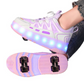 Wheely PINK Roller skate shoes for kids.