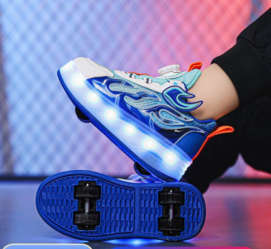 Wheely blue Roller skate shoes for kids.