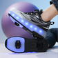 Wheely Black Roller skate shoes for kids.