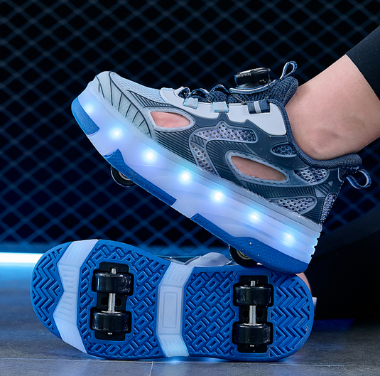 Wheely Navy Blue Roller skate shoes for kids.