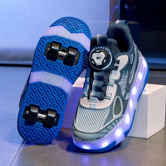 Wheely Navy Blue Roller skate shoes for kids.