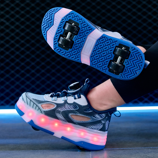 Wheely Navy Blue Roller skate shoes for kids.