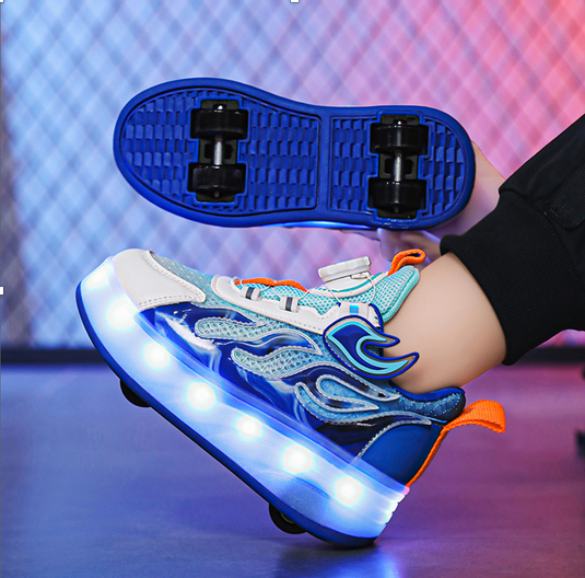 Wheely blue Roller skate shoes for kids.
