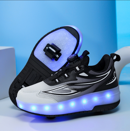 Wheely Black Roller skate shoes for kids.